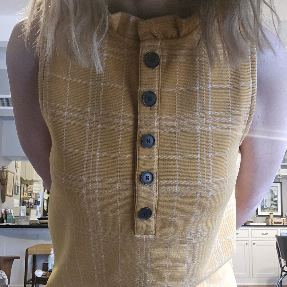 Ann Taylor Mustard Sleeveless Top